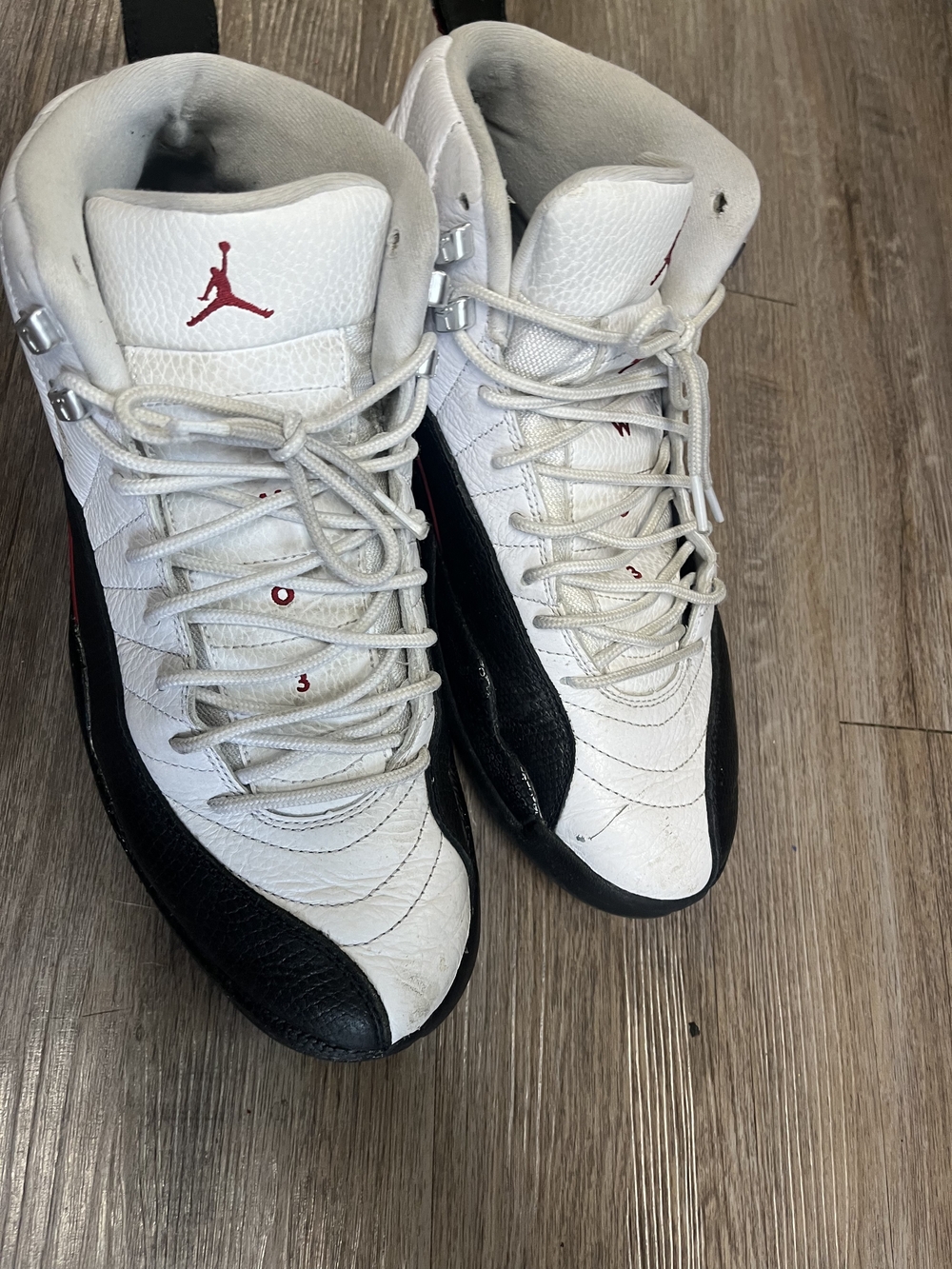 Air Jordan Retro Basketball Sneakers — White, Black & Red